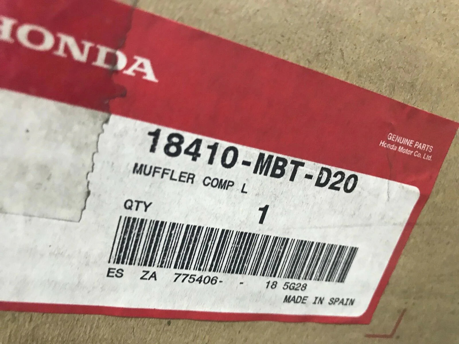 HONDA XL1000 VARADERO 03 -06 GENUINE LEFT EXHAUST SILENCER MUFFLER 18410-MBT-D20 - Image 8