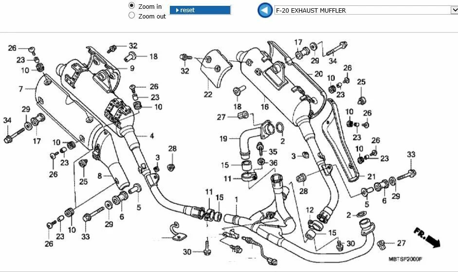 HONDA XL1000 VARADERO 03 -06 GENUINE LEFT EXHAUST SILENCER MUFFLER 18410-MBT-D20 - Image 9